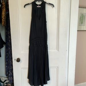 Small navy silk Ulla Johnson midi dress
